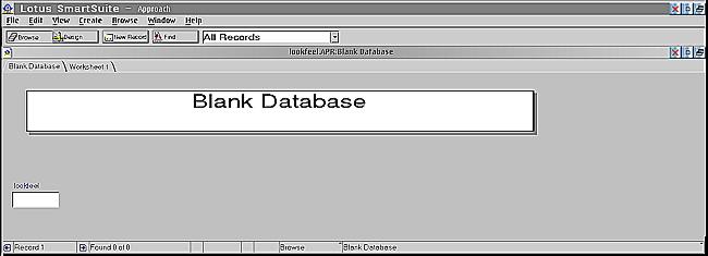 Blank database mask