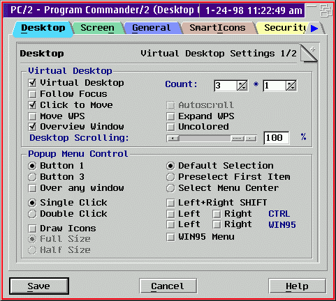 Desktop configuration