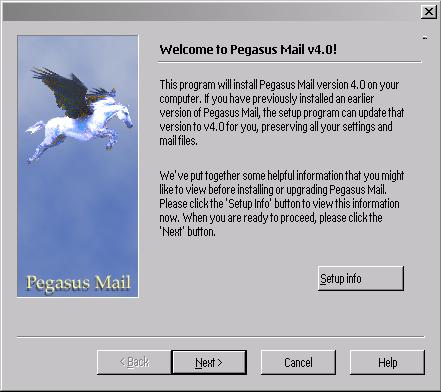 Install Pegasus Mail