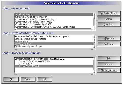 Changing the NIC driver via MPTS