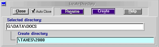 Multiple Directory Creation