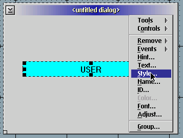 user controls style