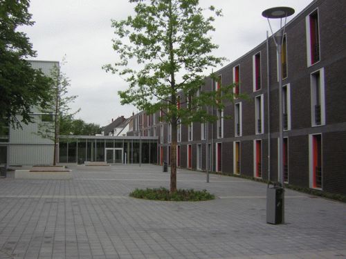 The outside of the youth hostel