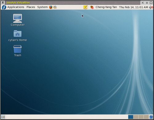 The Fedora Desktop at 800x600