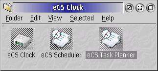 JPEG figure of eCS Clock Folder under eCS 1.03