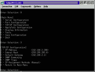 LanReady configuration Telnet session