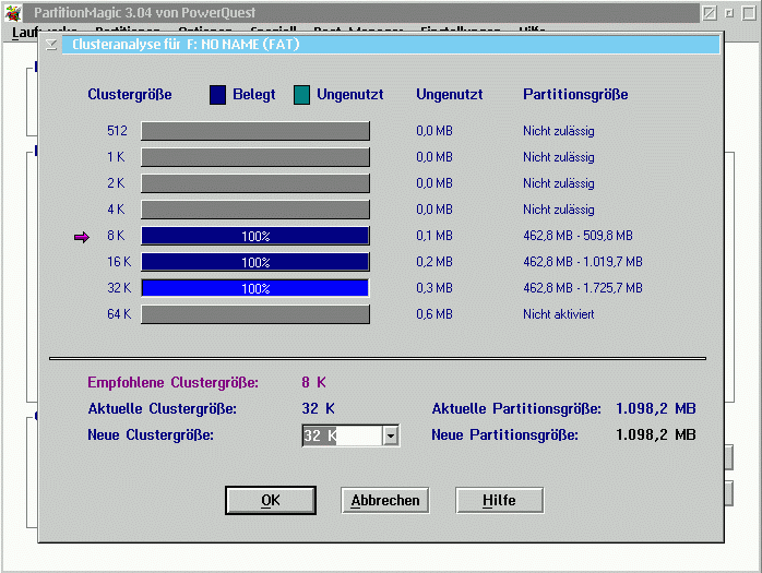 Partition Magic 3 - Cluster analysis