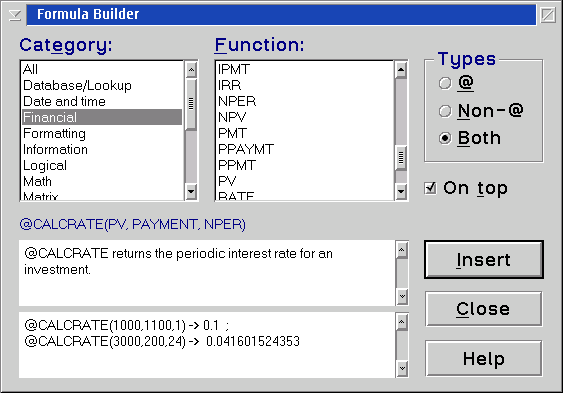 Mesa Formula Builder