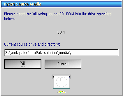Dialog for source media path