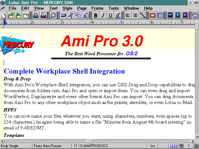 Программа Ami Pro