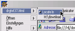 Locating a HTML file which Netscape Communicator was opened with