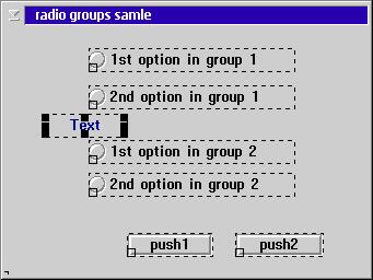 separating radio groups with label