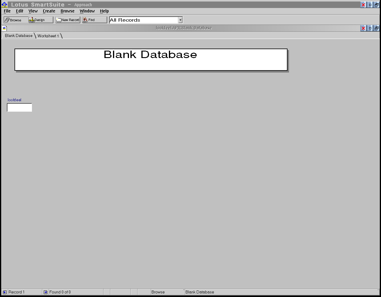 Blank database mask
