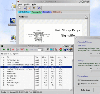 RSJ CD Writer GUI elements