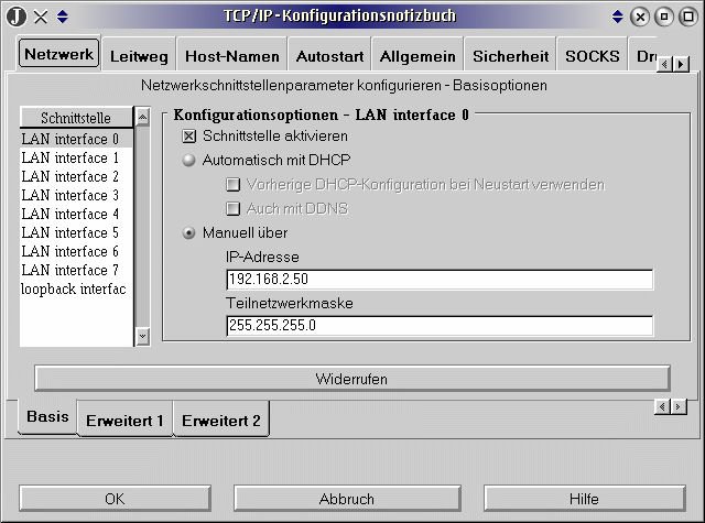 Abb. 7:
Seite Netzwerk im TCP/IP-Konfiguration-Notizbuch