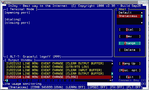 Injoy Dialer, Hauptfenster