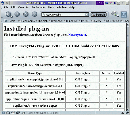 Mozilla for OS/2 1.0 with Modern theme