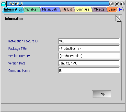 Informationsseite mit der Feature-ID