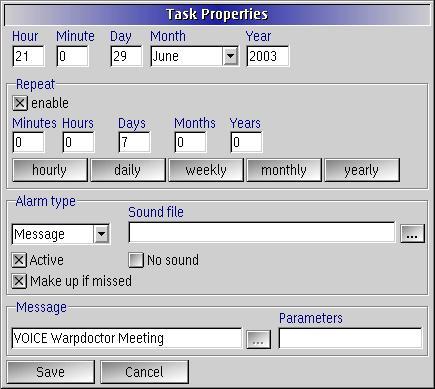 Figure 6. Adding a task to the task scheduler.