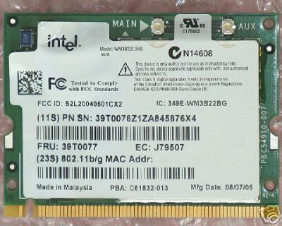 Intel 2200bg wireless Mini-PCI
